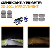 4-Headlight Relay Wiring Harness H4 Headlamp Light Bulb Ceramic Socket Plugs Set